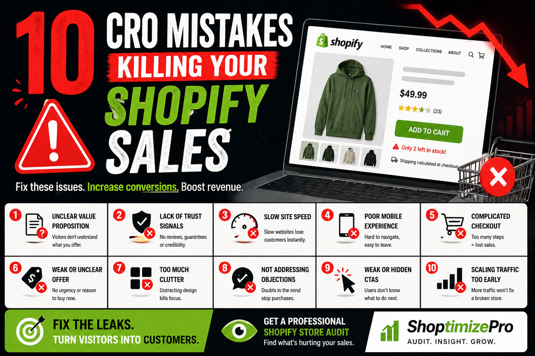 10 CRO Mistakes Killing Your Shopify Sales