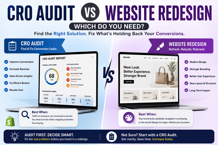 CRO Audit vs Website Redesign: Which Do You Need?
