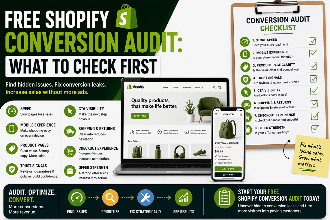 Free Shopify Conversion Audit: What to Check First